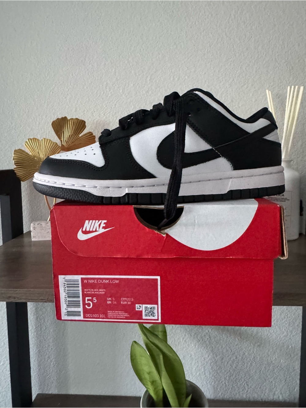 Nike dunks Black and White Low-Top Sneakers